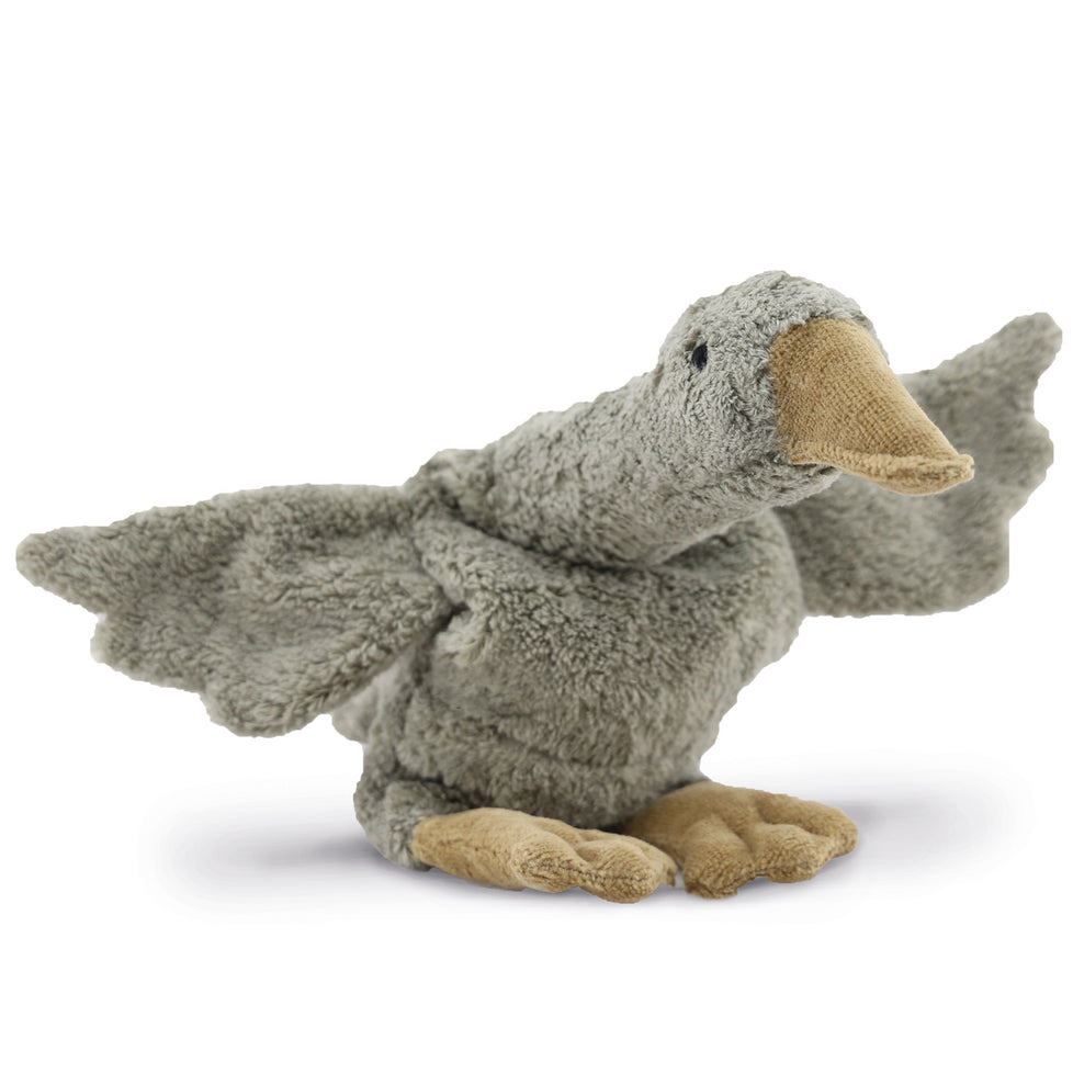 Cuddly Animal Goose small / grey