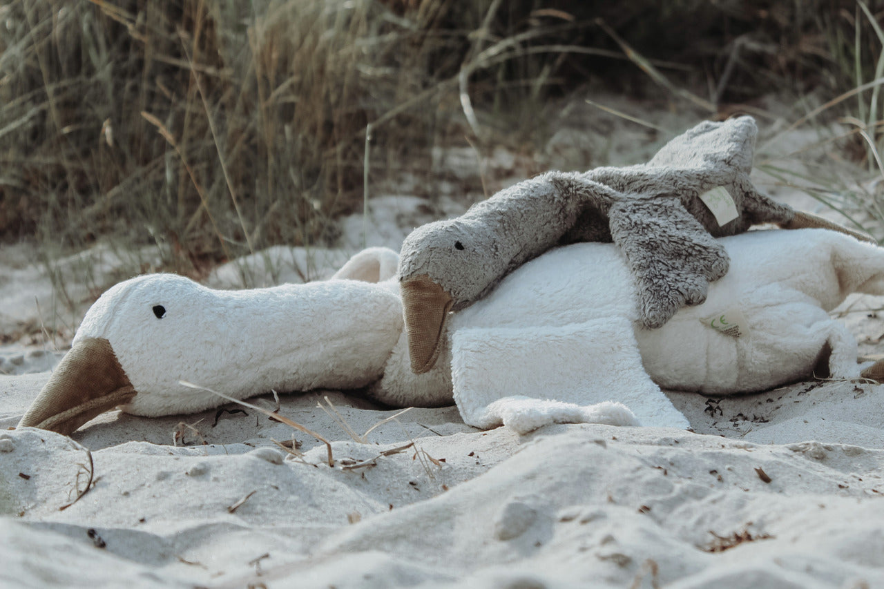 Cuddly Animal Goose small / grey