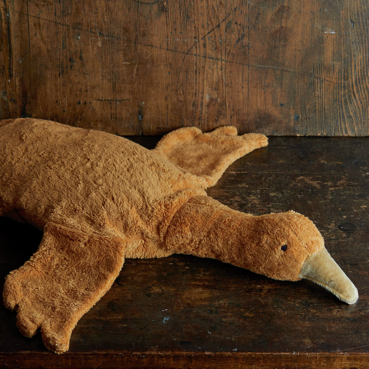 Cuddly Animal Goose large / rust