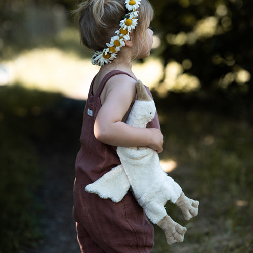 Cuddly animal Goose small / white