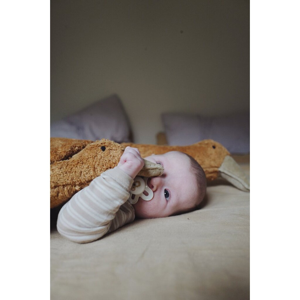 Cuddly animal Goose small / rust