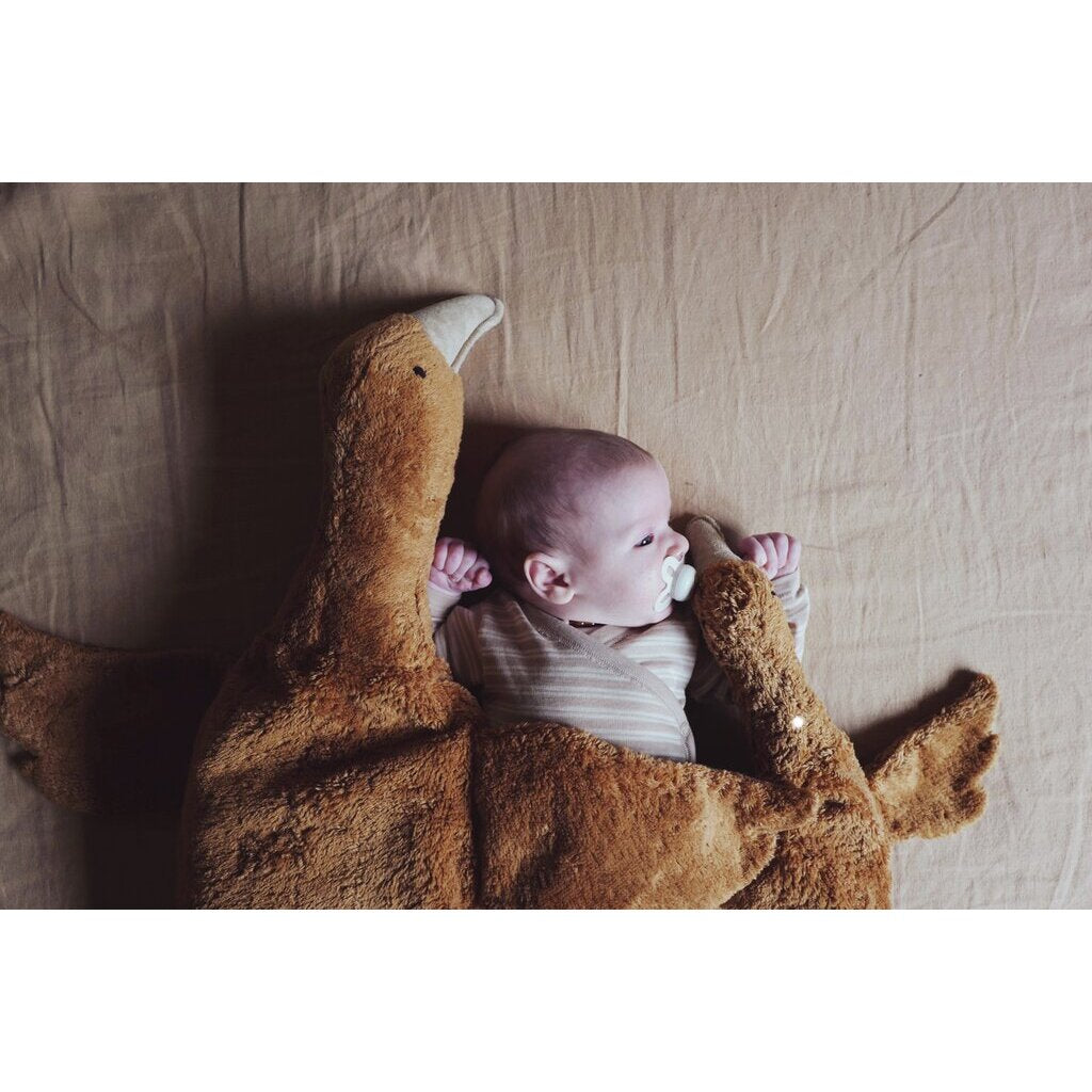 Cuddly animal Goose small / rust