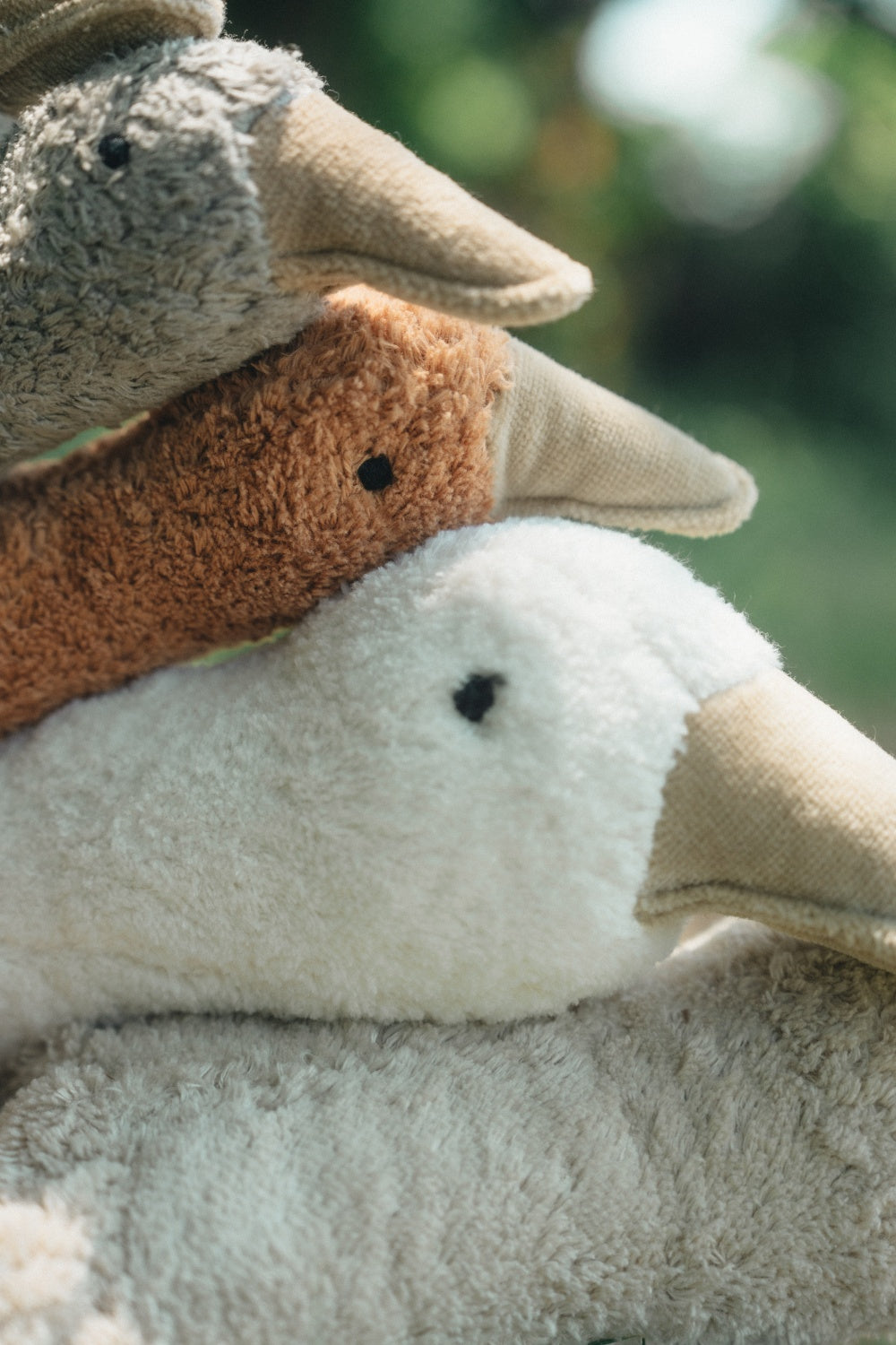 Cuddly animal Goose small / rust