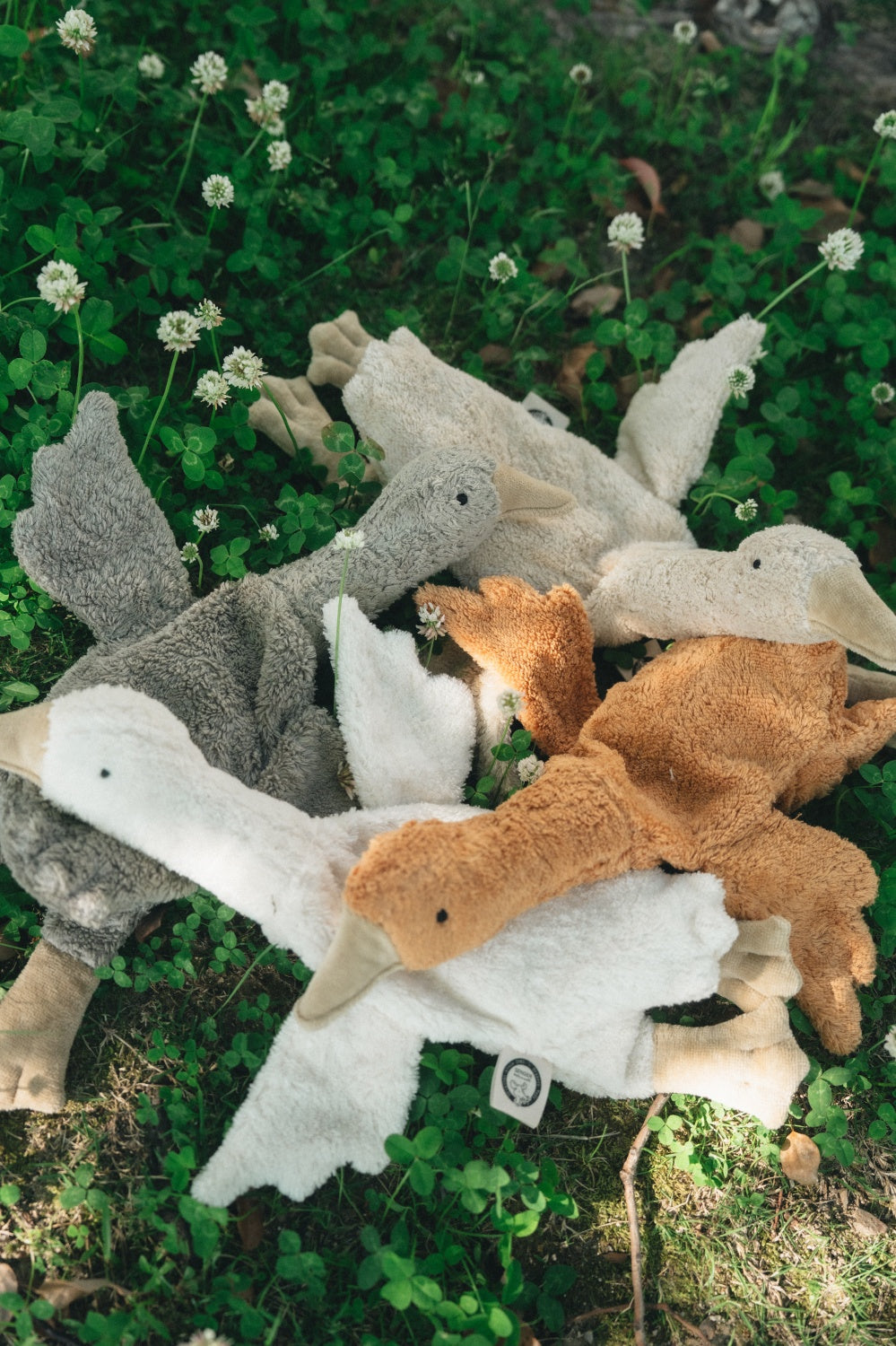 Cuddly animal Goose small / rust