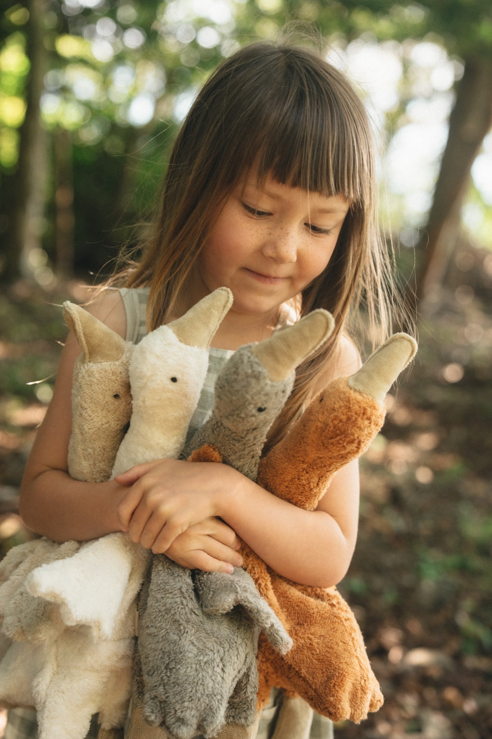 Cuddly animal Goose small / rust
