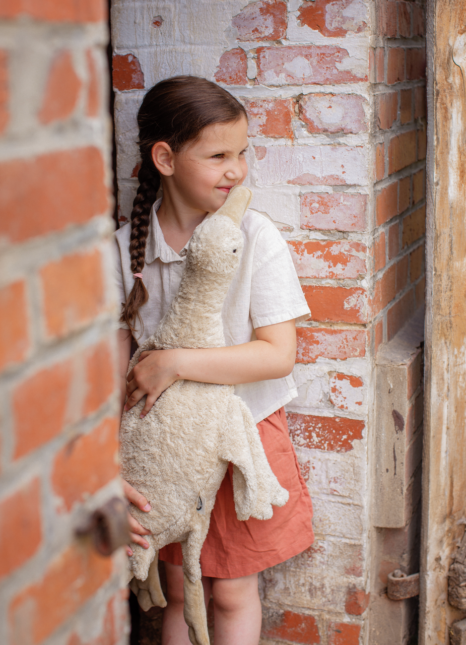 Cuddly Animal Goose large | linen