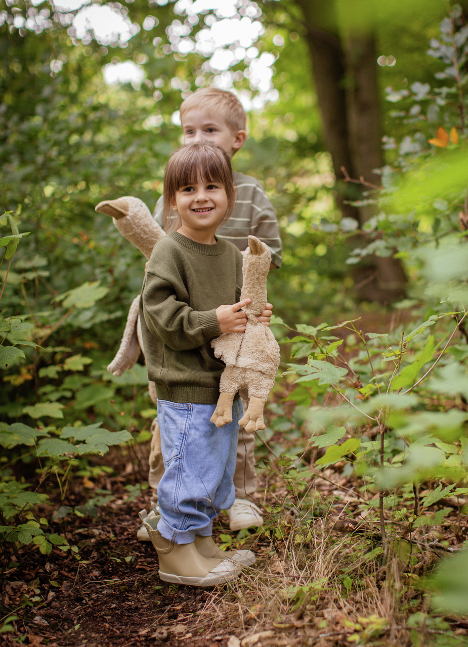 Cuddly Animal Goose small | linen