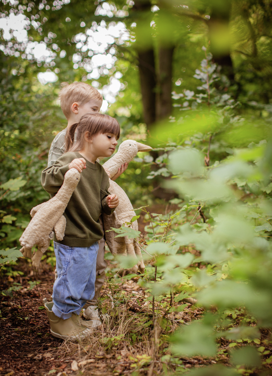 Cuddly Animal Goose small | linen