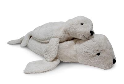 Cuddly Animal Seal large / white